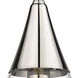 Malone 1 Light 6 inch Polished Nickel Pendant Ceiling Light in Clear Glass
