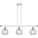 Ballston Athens Water Glass LED 36 inch White and Polished Chrome Island Light Ceiling Light