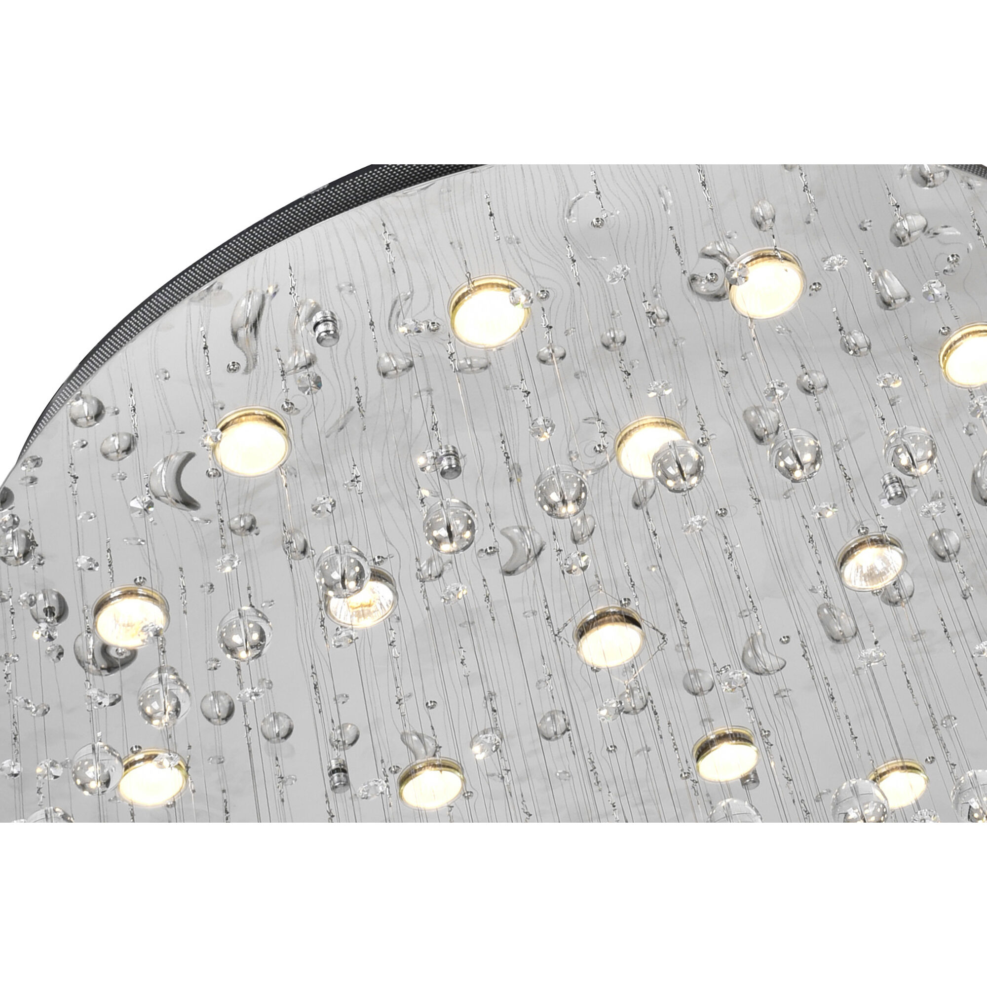 Hallway 18 Light 35 inch Chrome Flush Mount Ceiling Light