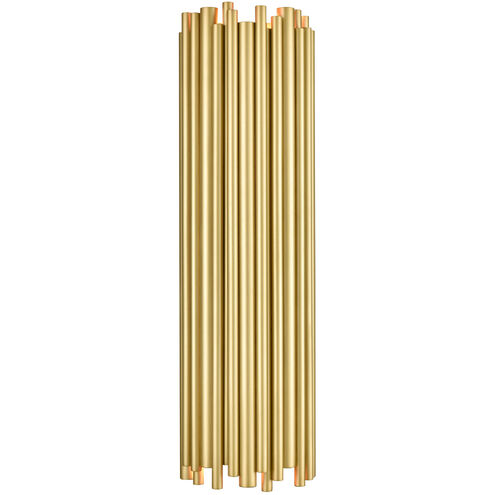 Cathedral 2 Light 8 inch Aged Brass Wall Sconce Wall Light