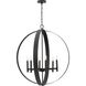 Allegheny 6 Light 32 inch Matte Black Chandelier Ceiling Light, Design Series