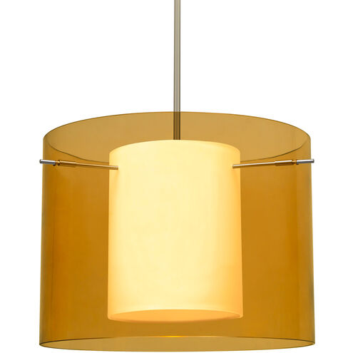 Pahu 16 LED Satin Nickel Stem Pendant Ceiling Light
