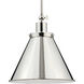 Hinton 1 Light 12 inch Polished Nickel Pendant Ceiling Light