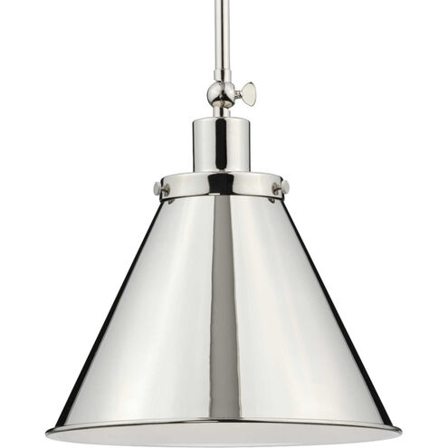Hinton 1 Light 12 inch Polished Nickel Pendant Ceiling Light