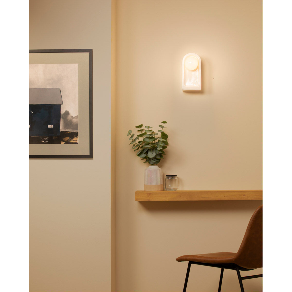 Ambiance Collection 1 Light 4.75 inch Gloss White Wall Sconce Wall Light