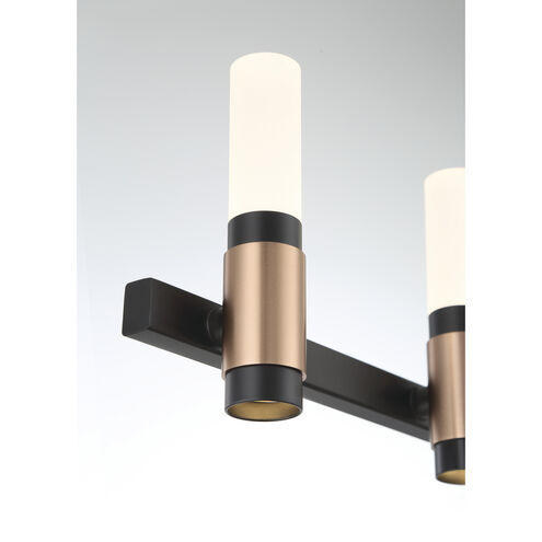 Albany LED 32.25 inch Brass and Black Vanity Light Wall Light