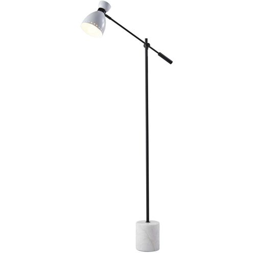 Sadie 56.5 inch 60 watt Black and White Floor Lamp Portable Light