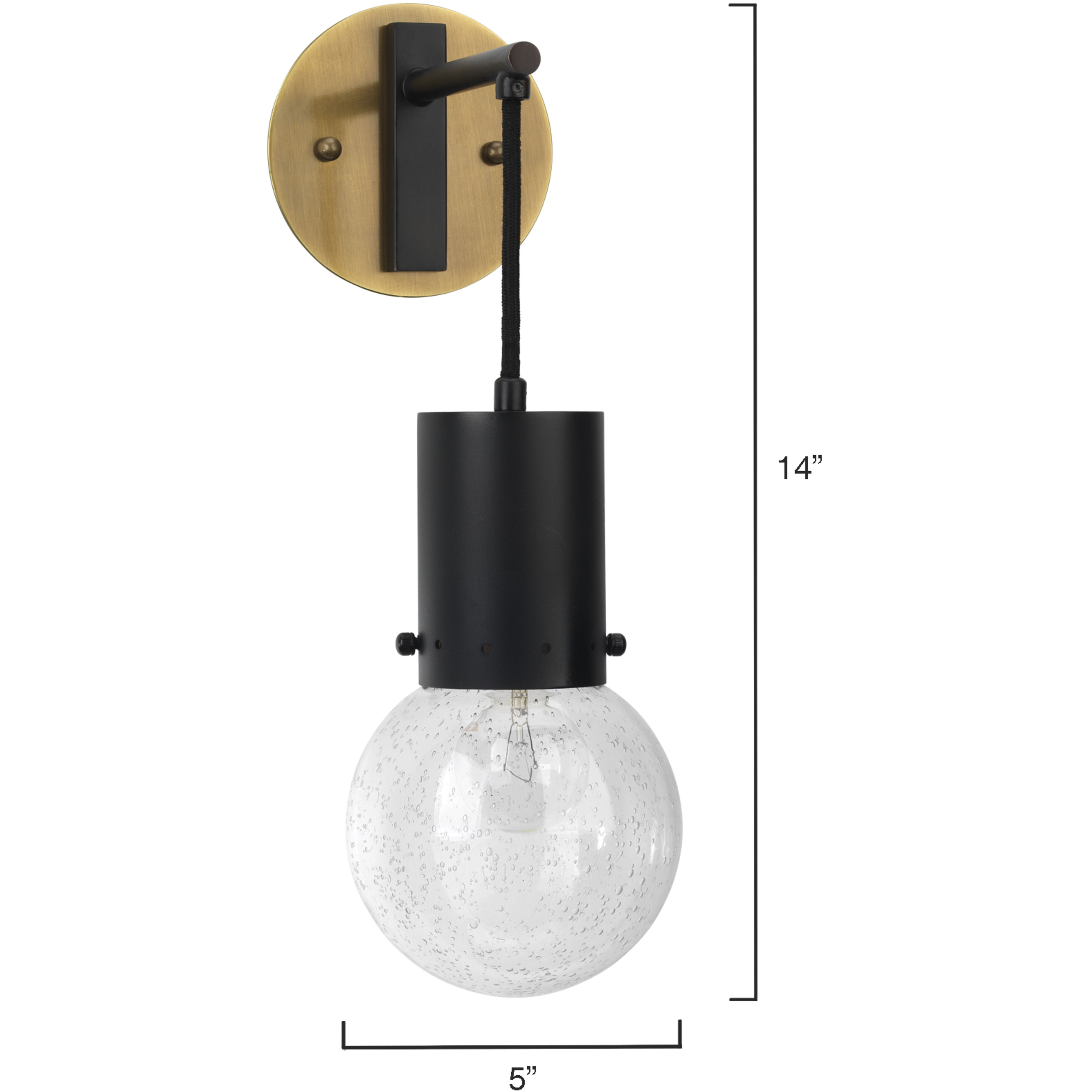 Strada 1 Light 5 inch Oil Rubbed Bronze / Antique Brass Pendant Sconce Wall Light