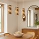 Flow 1 Light 4 inch Baguette and Natural Rattan Mini Pendant Ceiling Light in Baguette/Natural Rattan, Smithsonian Collaboration