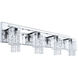 Kissling 4 Light 34.65 inch Chrome Bath/Vanity Wall Light