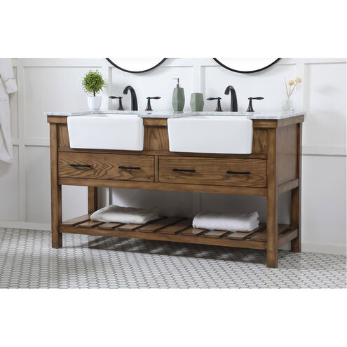 Clement 60 X 22 X 34 inch Driftwood Bathroom Vanity Cabinet