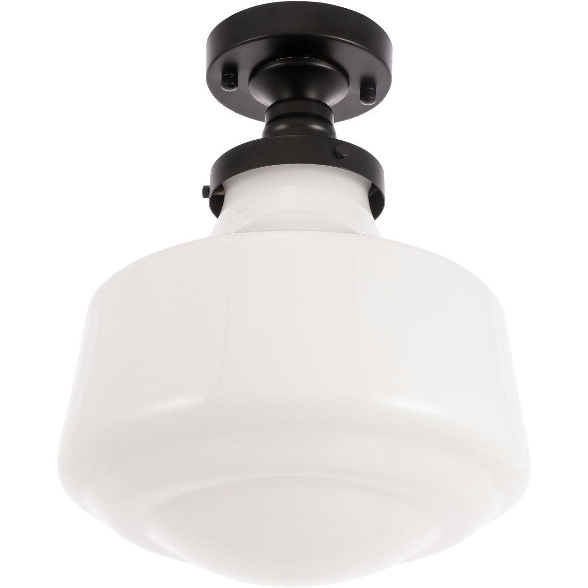 Lyle 1 Light 11 inch Black Flush Mount Ceiling Light