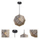 Skars 1 Light 12 inch Polished and Lacquered Pendant Ceiling Light