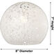 Edison White Mouchette 1 Light 8 inch Brushed Satin Nickel Cord Hung Mini Pendant Ceiling Light