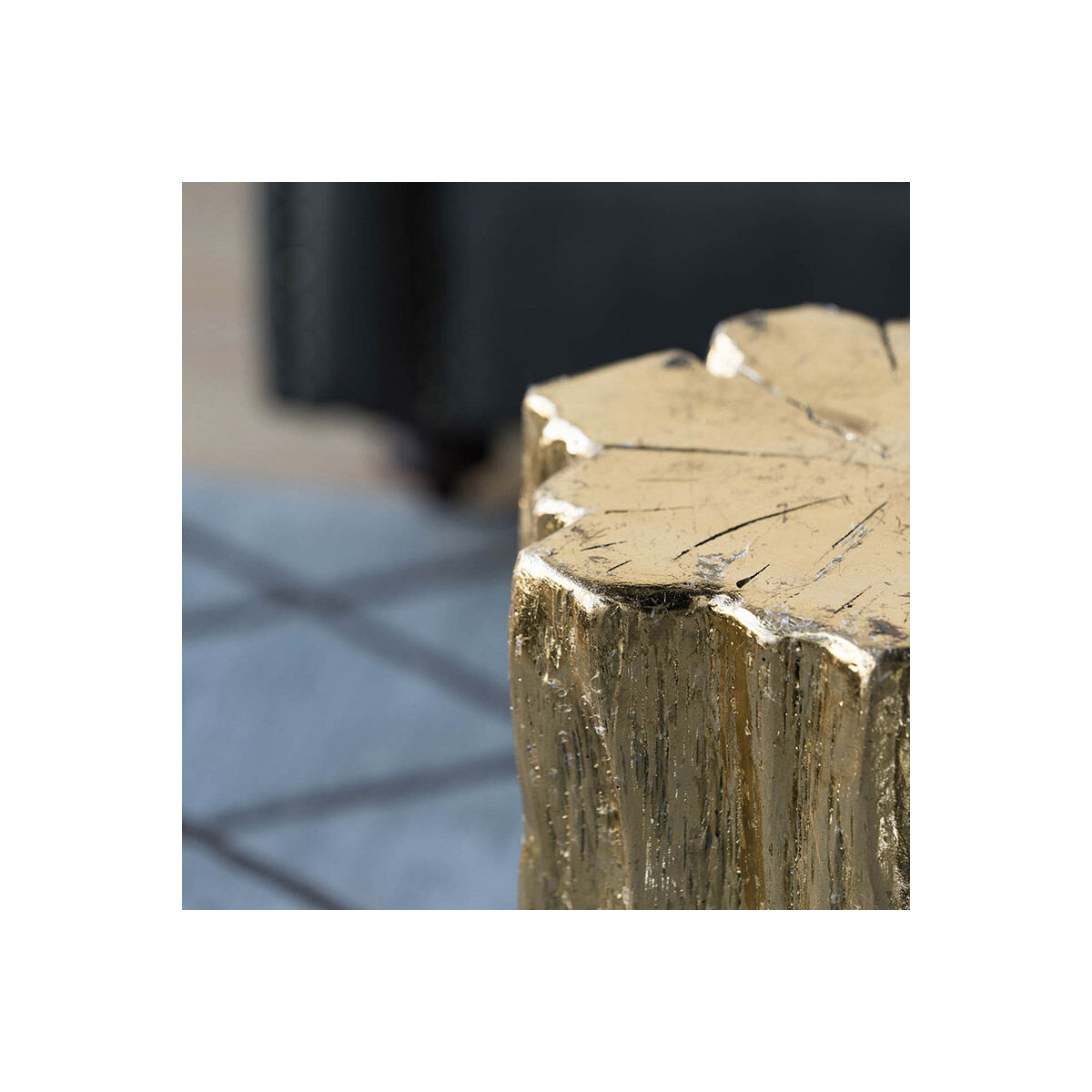 Golden 20 inch Gold Stool