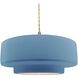 Radiance LED 16.25 inch Sky Blue and Brushed Nickel Pendant Ceiling Light