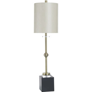 Halle 37 inch 100.00 watt Brushed Brass Table Lamp Portable Light