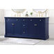 Clarence 72 X 22 X 35 inch Blue Vanity Sink Set