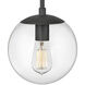 Warby 1 Light 8 inch Black Indoor Wall Sconce Wall Light in Clear