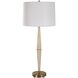 Palu 37.5 inch 150.00 watt Light Beige Travertine and Plated Brushed Brass Table Lamp Portable Light