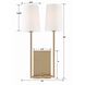 Lena Bath Wall Light in Vibrant Gold
