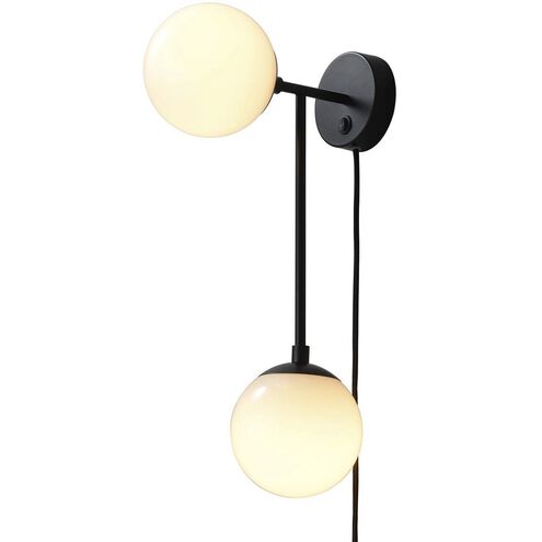 Duo LED 6 inch Matte Black Sconce Wall Light