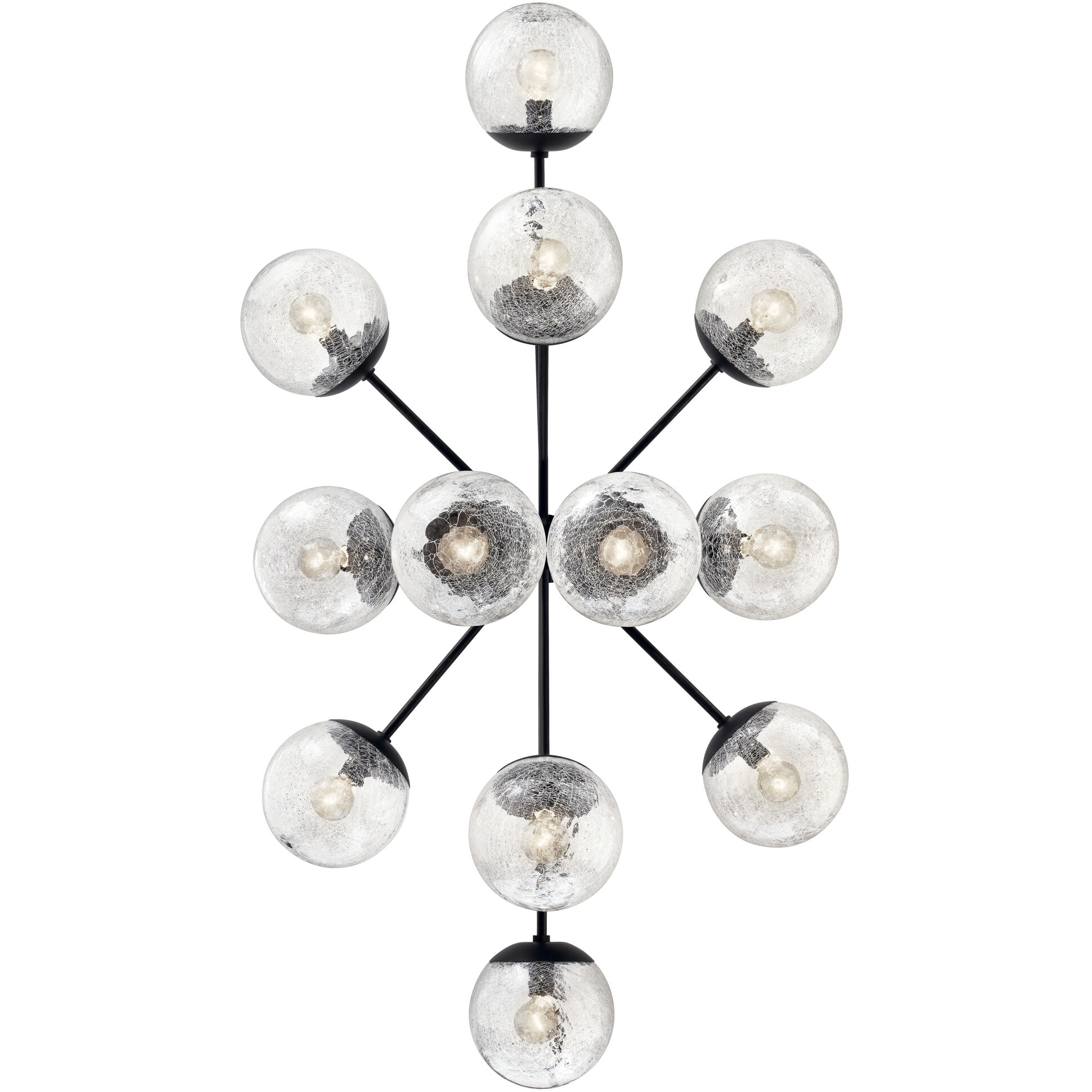Silvarious 12 Light 26.75 inch Black Chandelier/Semi Flush Ceiling Light