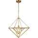 C&M by Chapman & Myers Carat 1 Light 16 inch Burnished Brass Pendant Ceiling Light