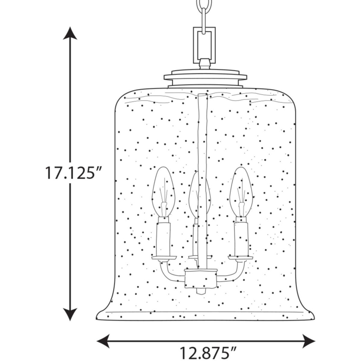 Winslett 3 Light Matte Black Pendant Ceiling Light