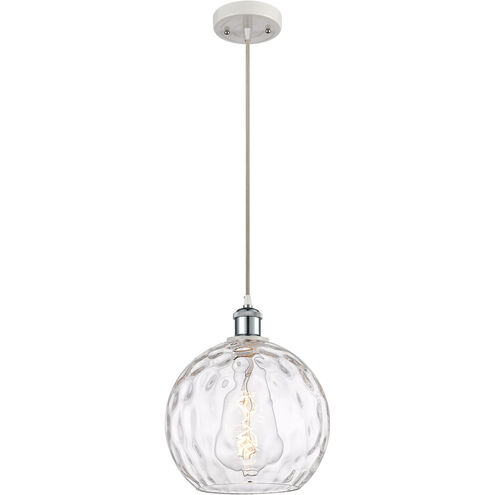 Ballston Athens Water Glass LED 10 inch White and Polished Chrome Mini Pendant Ceiling Light