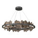 Hildene LED 38 inch Black and Bronze Pendant Ceiling Light in Black/Bronze, Circular
