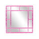 Bamboo 40 X 40 inch Glossy Hot Pink Wall Mirror