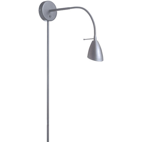 Windford 20 inch 50.00 watt Satin Chrome Task Wall Light, Gooseneck