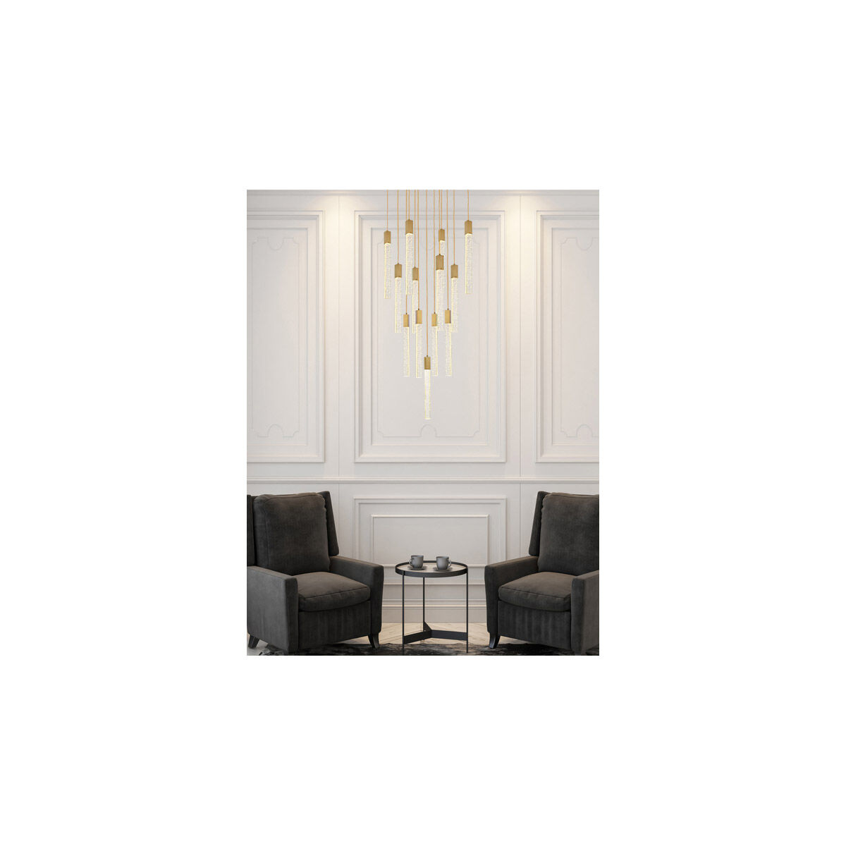 Weston 13 Light 26 inch Satin Gold Pendant Ceiling Light