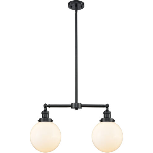 Franklin Restoration Large Beacon LED 25 inch Oil Rubbed Bronze Chandelier Ceiling Light in Matte White Glass, Franklin Restoration