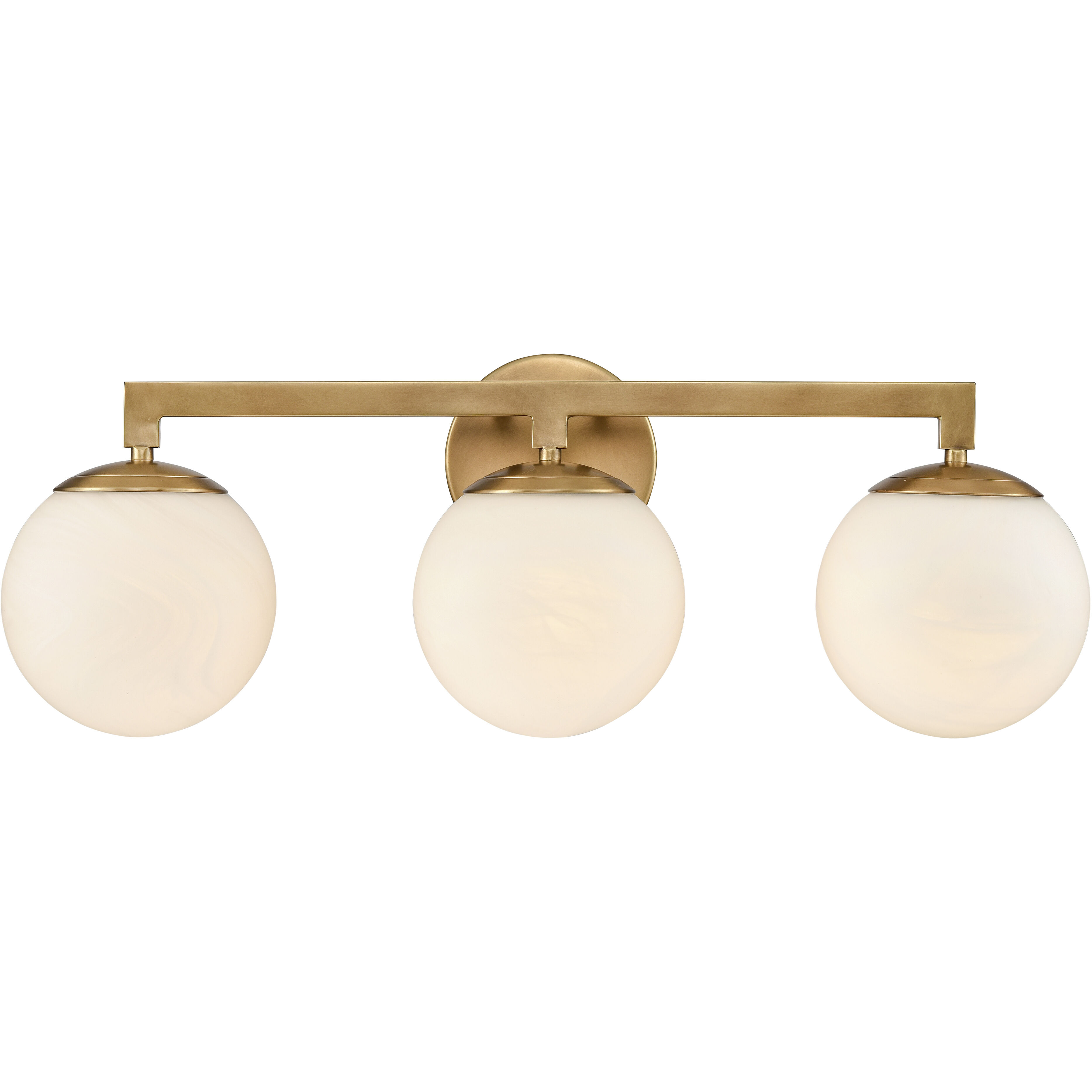 Gillian 3 Light 24 inch Natural Brass Vanity Light Wall Light