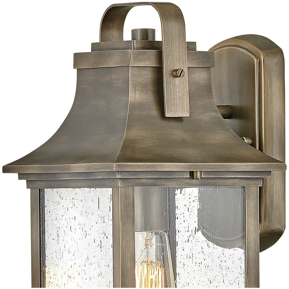 Grant Outdoor Wall Mount Lantern in Burnished Bronze