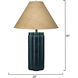 Allister 30 inch 150 watt Reactive Blue Glaze Table Lamp Portable Light