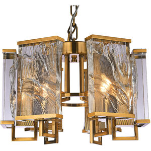 Canada 6 Light 22 inch Brass Chandelier Ceiling Light