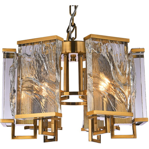 Canada 6 Light 22 inch Brass Chandelier Ceiling Light