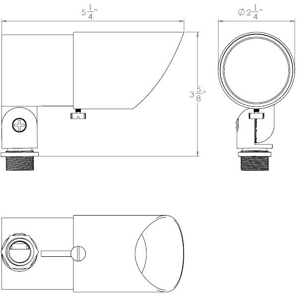 Tyler Solid Brass Coated in Bronze 10.5 watt LED Spot and Flood Lighting in 2700K