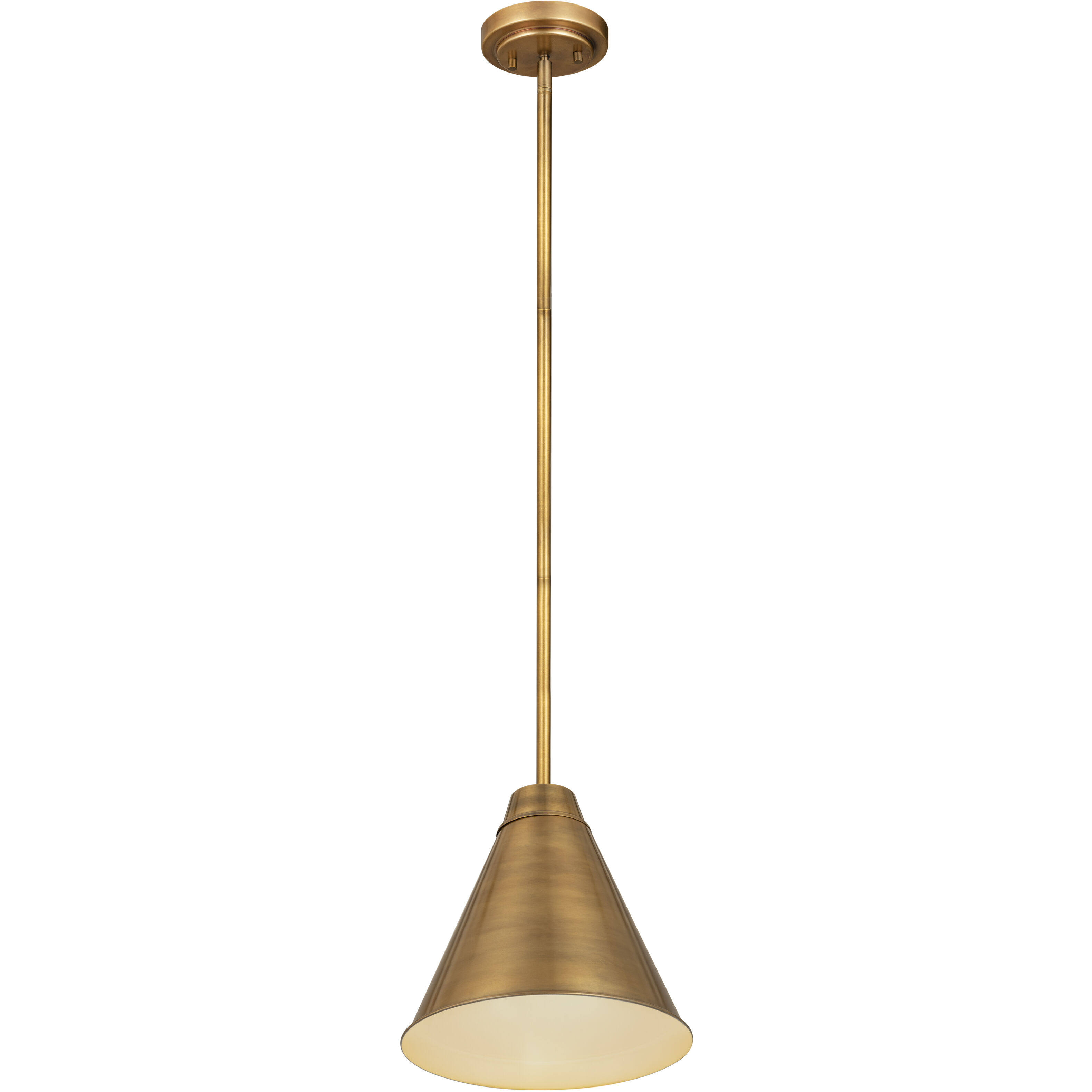 Eaton 1 Light 12 inch Rubbed Brass Pendant Ceiling Light