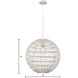Simoom 1 Light 19 inch White Pendant Ceiling Light