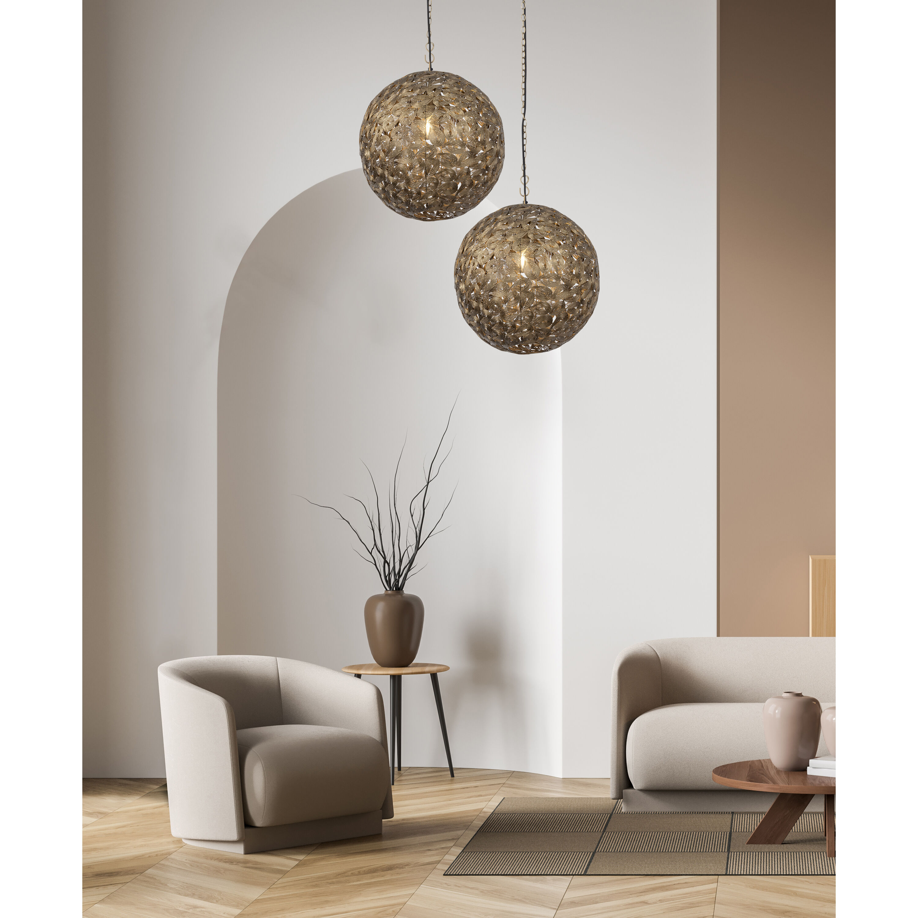 Kora 1 Light 21 inch Antique Brass Pendant Ceiling Light