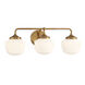Cornwell 3 Light 23 inch Aged Brass Bath Vanity Wall Light