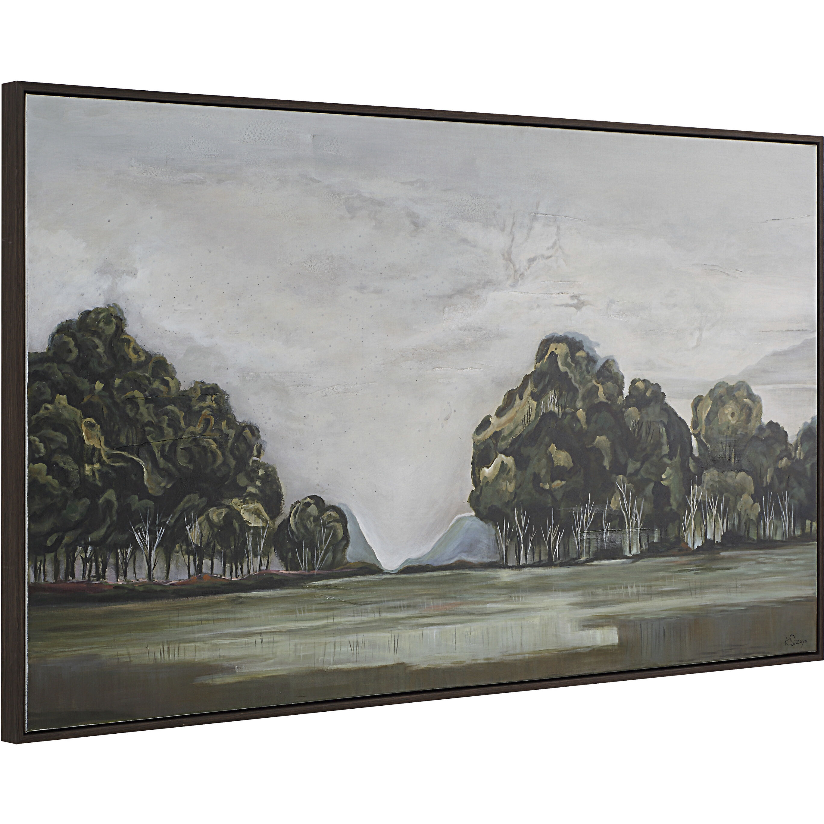 Malika Dark Brown Canvas Art