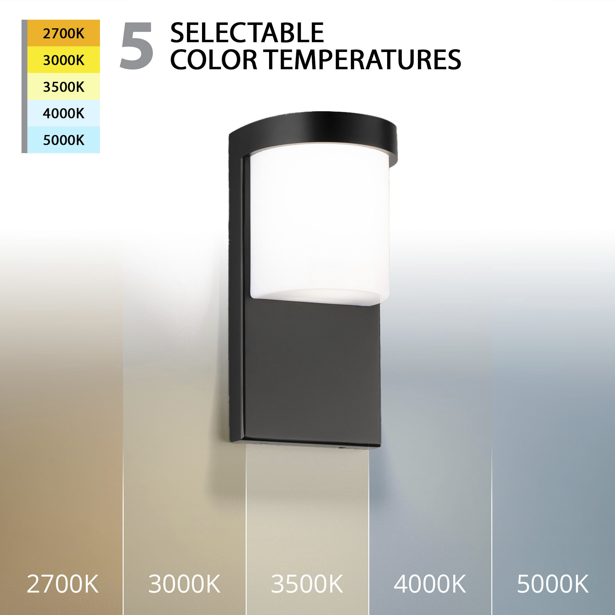 Midtown LED 10 inch Black Outdoor Wall Lighting, WAC Limited