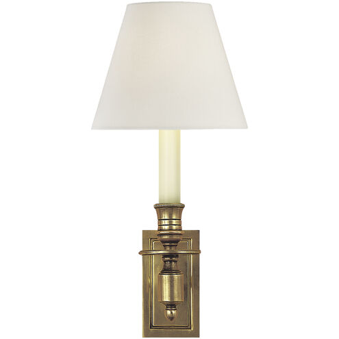 Studio VC French Library3 1 Light 6 inch Hand-Rubbed Antique Brass Single Sconce Wall Light in Linen 2 