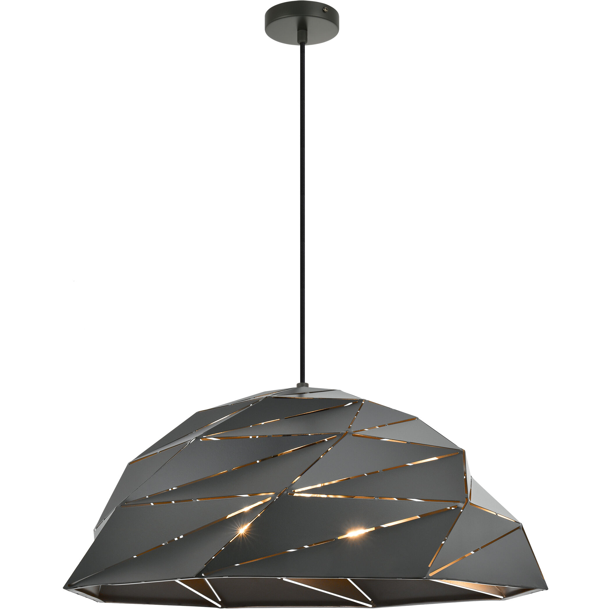 Riku 3 Light 26 inch Dark Grey Pendant Ceiling Light