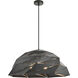 Riku 3 Light 26 inch Dark Grey Pendant Ceiling Light